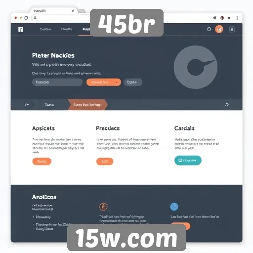 Análise da interface do usuário do site 45br